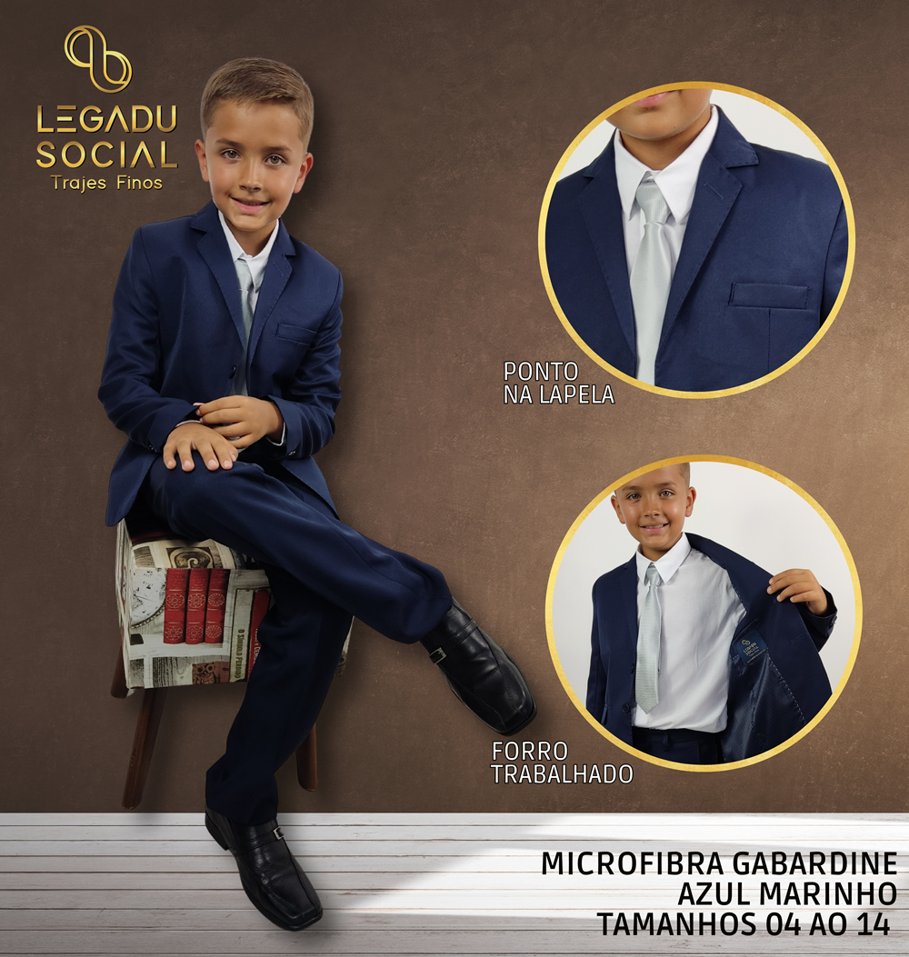 Microfibra Infantil Azul Marinho